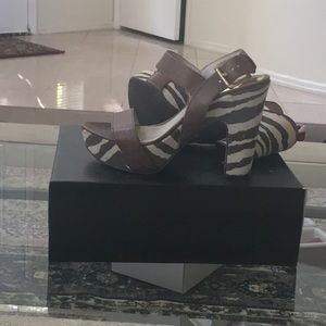 Brown  wedge sandals